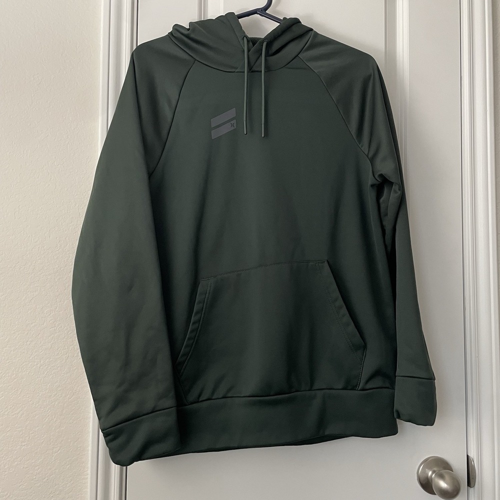 Hurley Drawstring Soft Pullover Hoodie Drawstring Green  - Men's‎ Size Medium